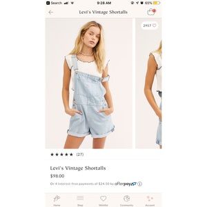 Free people Levi’s overalls